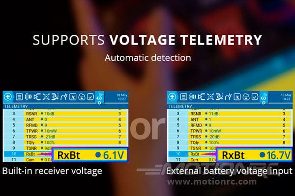 Supports Voltage Telemetry