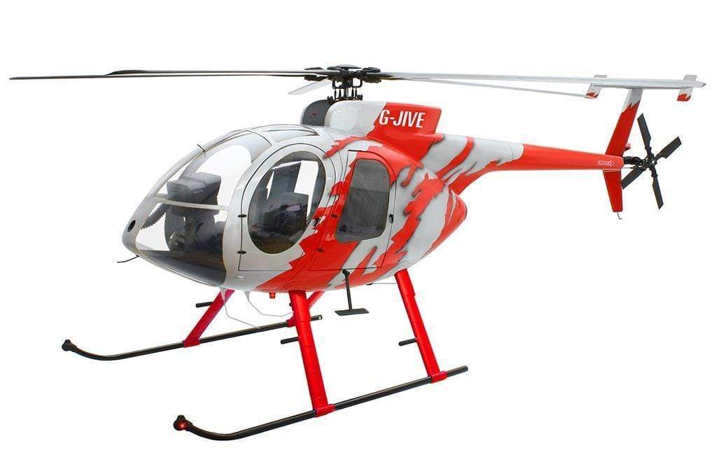ラジコン　ニッコー　レッドシャーク Buy Roban MD-500E G-Jive Red 700 Size Helicopter Scale Conversion