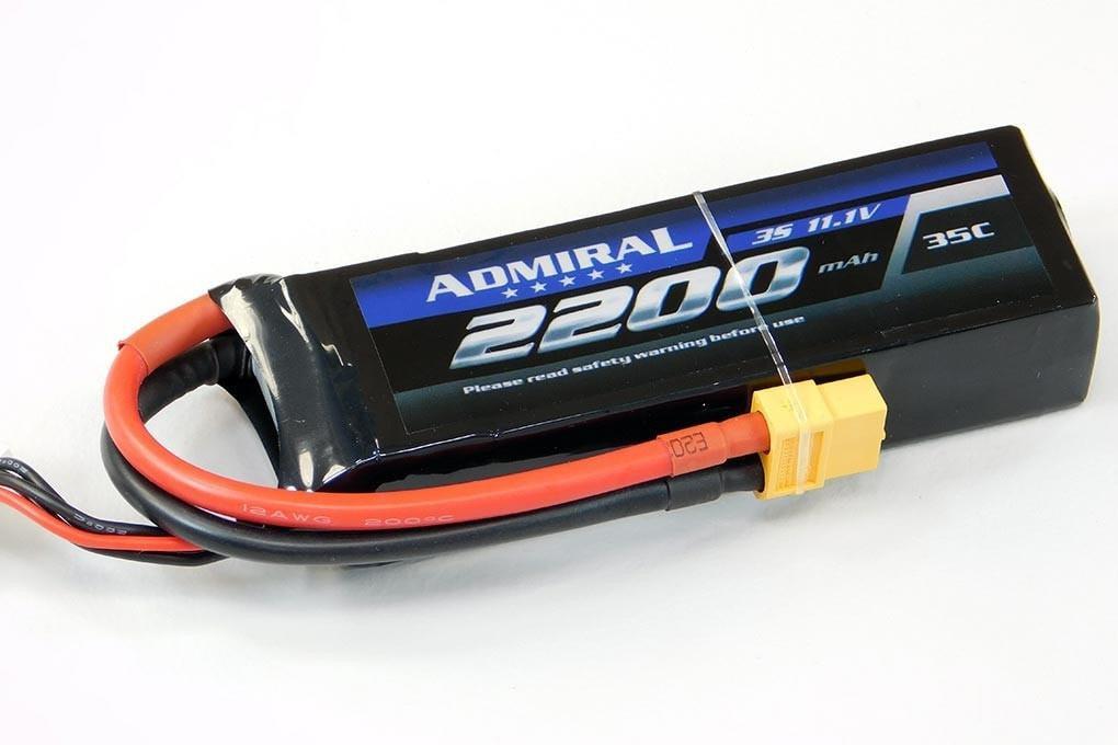 Motion RC | Admiral 2200mAh 3S 11.1V 35C LiPo Battery with XT60