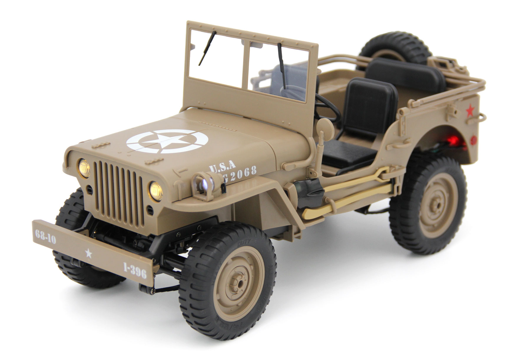 Motion RC | Primus US Military Willys Jeep Tan 1/10 Scale 4WD